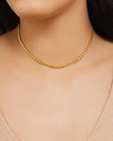 Choker Elos Duplos 4 mm Banhado a Ouro 18K