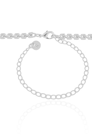 Choker Elos Duplos 4 mm Ródio Branco