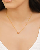 Gargantilha Veneziana Borboleta Vazada Banhado a Ouro 18K - 45 cm