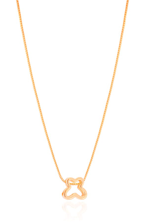 Gargantilha Veneziana Borboleta Vazada Banhado a Ouro 18K - 45 cm