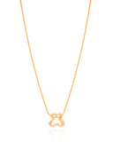 Gargantilha Veneziana Borboleta Vazada Banhado a Ouro 18K - 45 cm