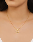 Gargantilha Veneziana Redondo Texturizado Banhado a Ouro 18K - 45 cm