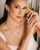 Choker Elos Bolas Lisas Ródio Branco