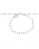 Choker Elos Bolas Lisas Ródio Branco