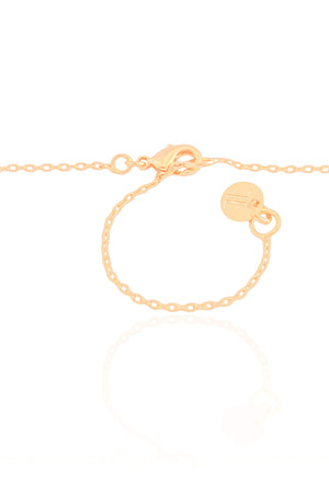 Gargantilha Elos Palitos Duplos Cravejado Cristal Banhado a Ouro 18K - 40 cm