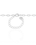 Gargantilha Elos Bola Lisa 12 mm Ródio Branco - 45 cm