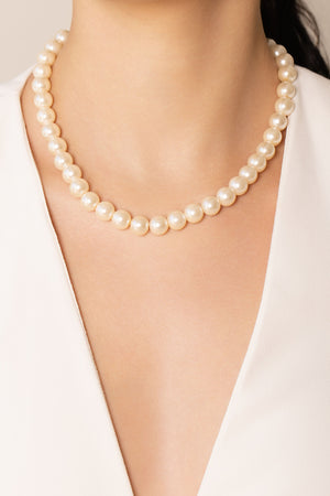 Choker Pérolas 10 mm Banhado a Ouro 18K