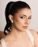 Choker Veneziana Pontos de Luz Cristal 5 mm Banhado a Ouro 18K