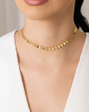 Choker Plaquinhas Corações Banhado a Ouro 18K