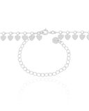 Choker Plaquinhas Corações Ródio Branco