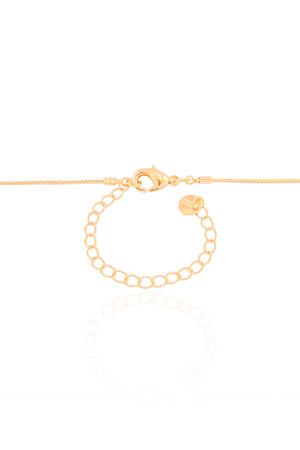 Gargantilha Veneziana Coração Flat Liso Banhado a Ouro 18K - 45 cm