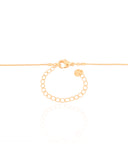 Gargantilha Veneziana Coração Flat Liso Banhado a Ouro 18K - 45 cm