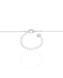 Gargantilha Veneziana Coração Flat Liso Ródio Branco - 45 cm