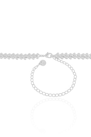 Choker Escamas 6 mm Ródio Branco