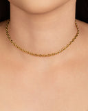 Choker Elos Torcidos 4 mm Banhado a Ouro 18K
