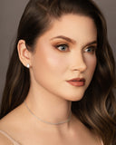 Choker Torcida Detalhada 2 mm Ródio Branco