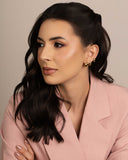 Brinco Argola Click Liso 1.6 cm Banhado a Ouro 18K