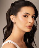 Brinco Argola Click Fio Liso 2.0 cm Ródio Branco