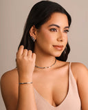 Brinco Argola Click Quadrada Reta Lisa 1.0 cm Ródio Branco