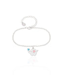 Pulseira Infantil Elos Elefante 1.0 cm Ródio Branco
