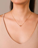 Gargantilha Veneziana Coração Vazado 1.0 cm Banhado a Ouro 18K - 45 cm