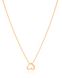 Gargantilha Veneziana Coração Vazado 1.0 cm Banhado a Ouro 18K - 45 cm