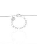 Gargantilha Veneziana Coração Vazado 1.0 cm Ródio Branco - 45 cm