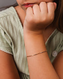 Pulseira Infantil Elos 2 mm Banhado a Ouro 18K