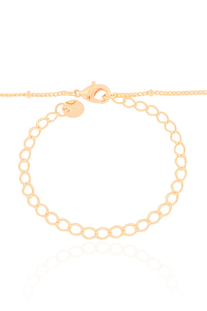 Gargantilha Infantil Grumet Bolinhas 2 mm Banhado a Ouro 18K - 32 cm