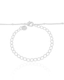 Gargantilha Infantil Grumet Bolinhas 2 mm Ródio Branco - 32 cm