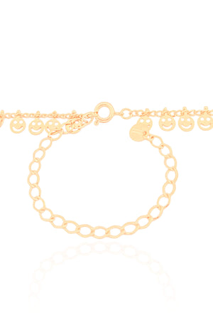 Gargantilha Infantil Smile 5 mm Banhado a Ouro 18K - 31 cm