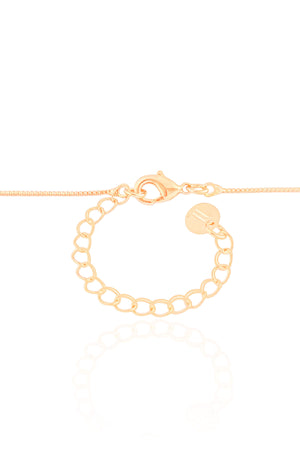 Gargantilha Infantil Ursinho Cravejado Cristal Banhado a Ouro 18K - 45 cm