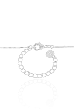 Gargantilha Infantil Ursinho Cravejado Cristal Ródio Branco - 45 cm