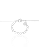 Gargantilha Infantil Ursinho Cravejado Cristal Ródio Branco - 45 cm