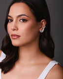 Ear Cuff Orgânico Liso 3.9 cm Ródio Branco