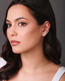 Ear Cuff Orgânico Liso 4.6 cm Ródio Branco