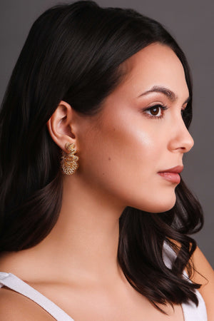 Brinco Argola Mola Espiral 3.6 cm Banhado a Ouro 18K