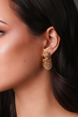 Brinco Argola Mola Espiral 3.6 cm Banhado a Ouro 18K