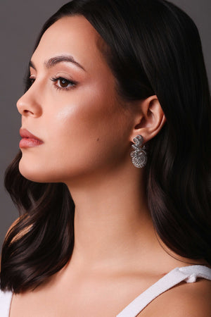 Brinco Argola Mola Espiral 3.6 cm Ródio Branco