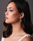 Brinco Argola Mola Espiral 3.6 cm Ródio Branco