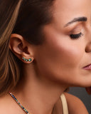 Ear Cuff Pontos de Luz Turmalina Banhado a Ouro 18K