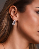 Brinco Gota Cristal 2.3 cm Banhado a Ouro 18K