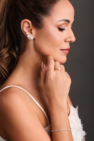 Pulseira Riviera Cristal 2.5 mm Banhado a Ouro 18K