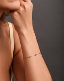 Pulseira Elos Cristais Coloridos Ródio Branco