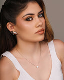 Brinco Argola Orgânica Lisa 1.6 cm Ródio Branco