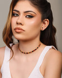 Choker Baguetes Coloridas Banhado a Ouro 18K