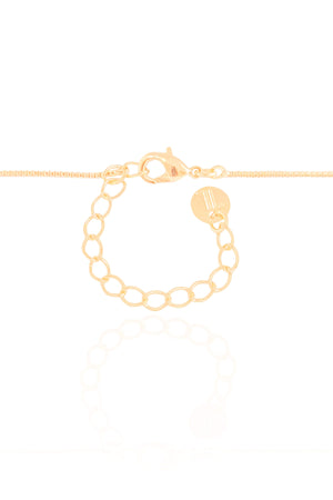 Gargantilha Gomos Gotas Cristal Banhado a Ouro 18K - 40 cm