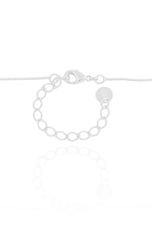 Gargantilha Gomos Gotas Turmalina Ródio Branco - 40 cm