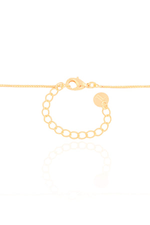 Gargantilha Longa Gota Safira Rosa 2.6 cm Banhado a Ouro 18K - 60 cm