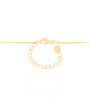 Gargantilha Longa Gota Safira Rosa 2.6 cm Banhado a Ouro 18K - 60 cm